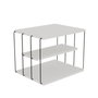 Hanah Home Mesa Lateral 2 Niveles Blanco y Negro 50x33x40cm